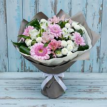 Букет цветов из:  Герберы, Альстромерии и Хризантемы в Жатай