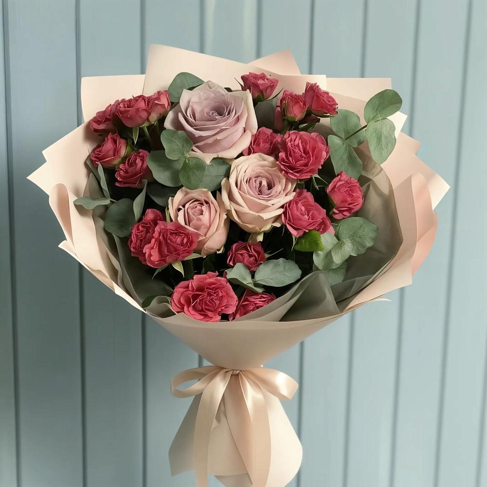 Букет цветов из: Гвоздики и Розы в Жатай