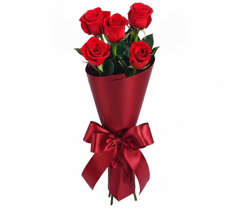 Букет 5 Красных роз Эдлесс Лав в Жатай