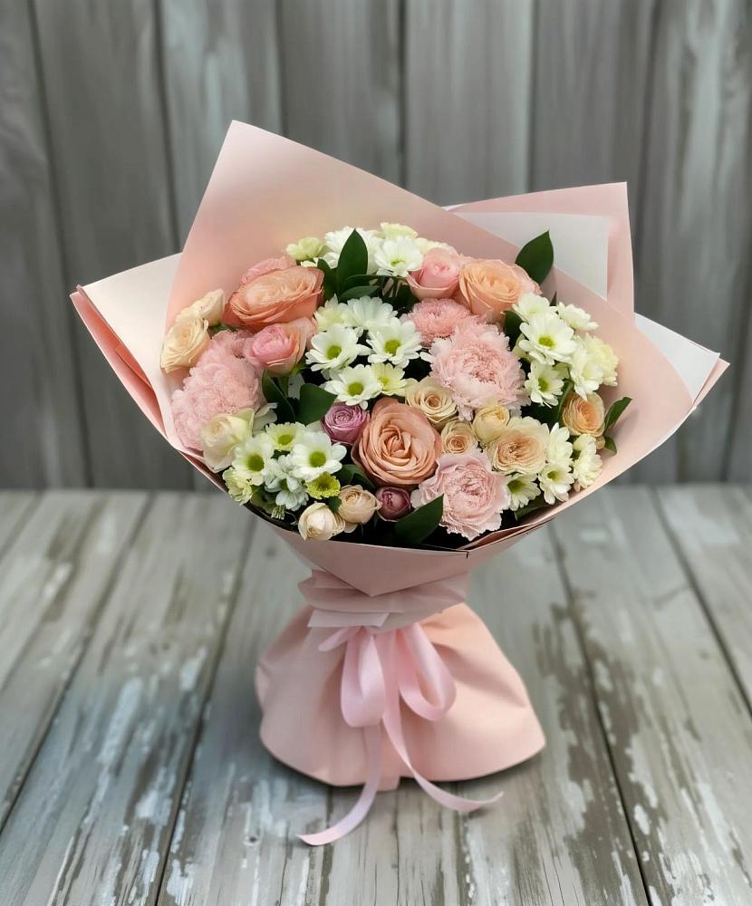 Букет цветов из: Гвоздики, Розы и Хризантемы в Жатай