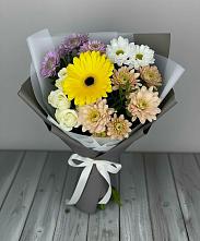 Букет цветов из:  Розы, Герберы и Хризантемы в Жатай
