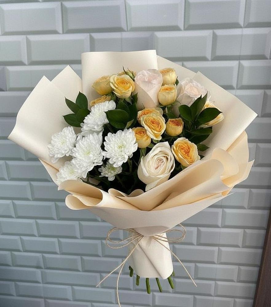 Букет цветов из: Розы и Хризантемы в Жатай