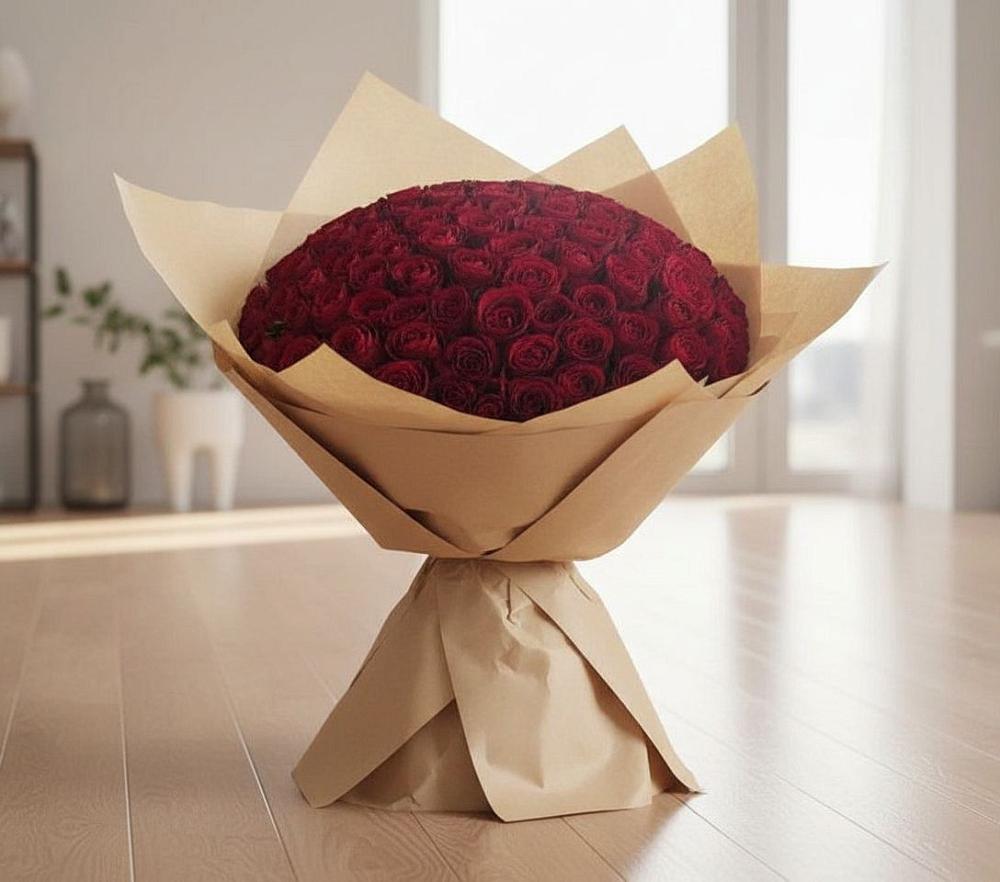 Букет 101 Красная роза в Жатай