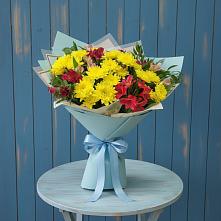 Букет цветов из:  Альстромерии и Хризантемы в Жатай