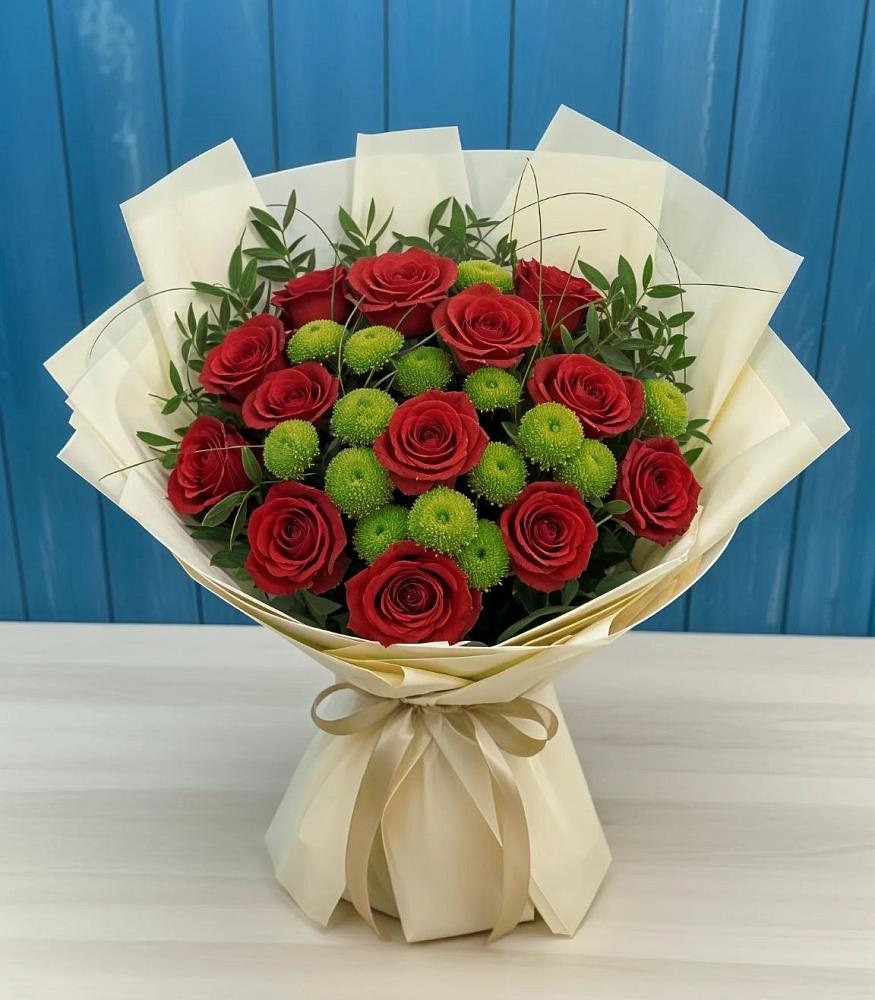 Букет цветов из: Розы и Хризантемы в Жатай