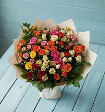 Букет Микс из разноцветных кустовых роз #REPLACE_PRED# Жатай
